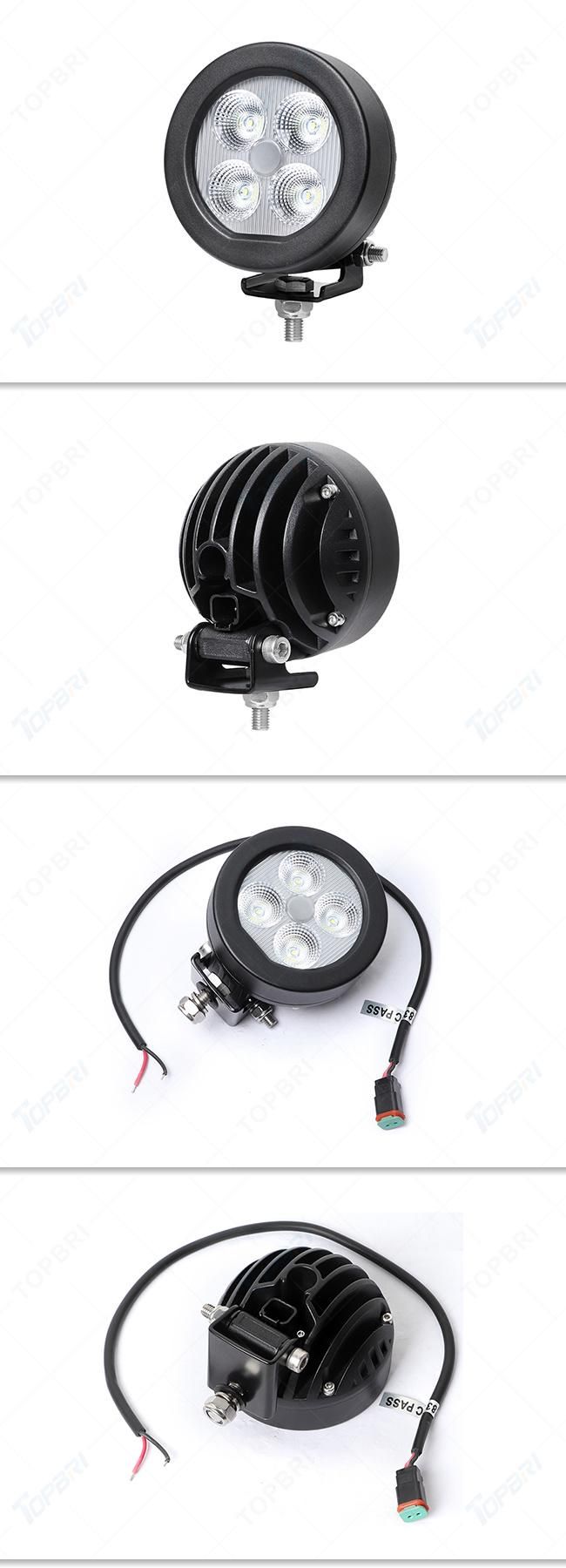 Round 40watts 12V Headlight LED Work Lights for Agriculture Tractor Truck Trailer Motorcycle