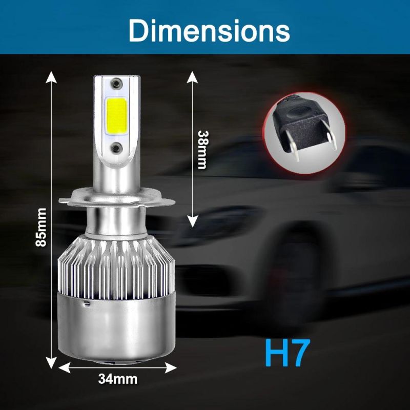 Good Driver Wholesale Cheapest C6 Auto H1 H3 H11 H13 9007 9005 9006 Hb3 Hb4 5202 H4 H7 LED Headlight LED Car Light Lamp 72W 8000lm Auto Lamps