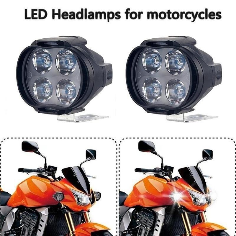 Motorcycles Headlight 6500K White Super Bright 6 LED Working Spot Light Motorbike Fog Lamp 1200lm LED Scooters Spotlight Bike Light