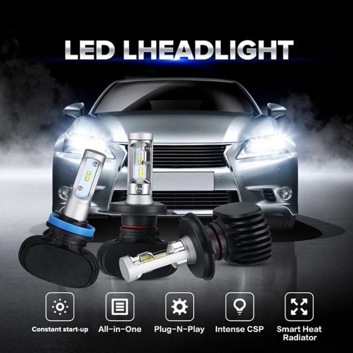 Super Bright S1 Csp Chip Fanless LED Headlight Bulb in Brazil Moscow Supplier