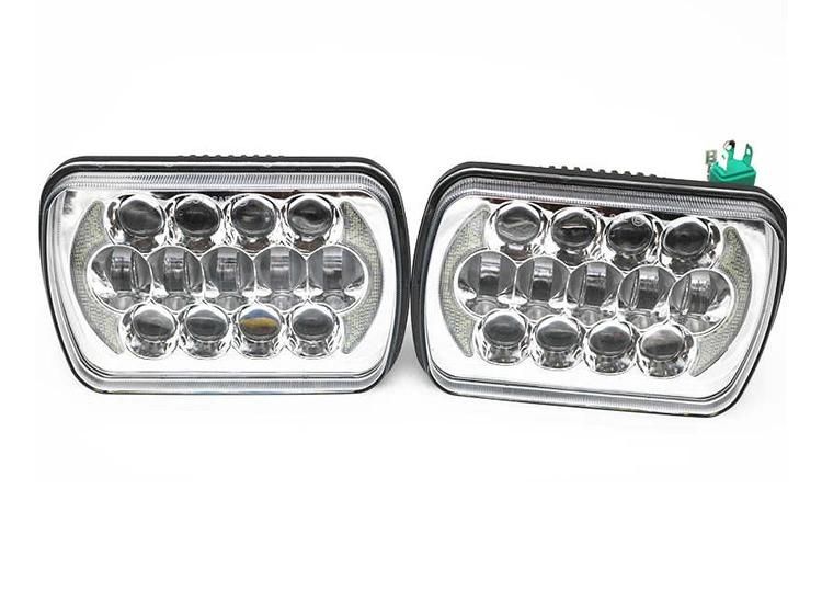 105W 7X6" 5X7 Inch Projector Headlamp with Angel Eyes DRL for Chevrolet Jeep Cherokee Xj H6054 H5 High Low Beam LED Headlight 5.75"