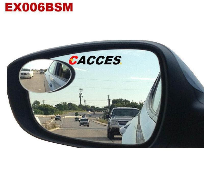 Cacces Blind Spot Wing Mirrors for Car, Oval HD Glass Convex Wide Angle Rear View Mirror 360° Rotable Adjustabe Frameless/Framed Blind Spot Mirror Universal