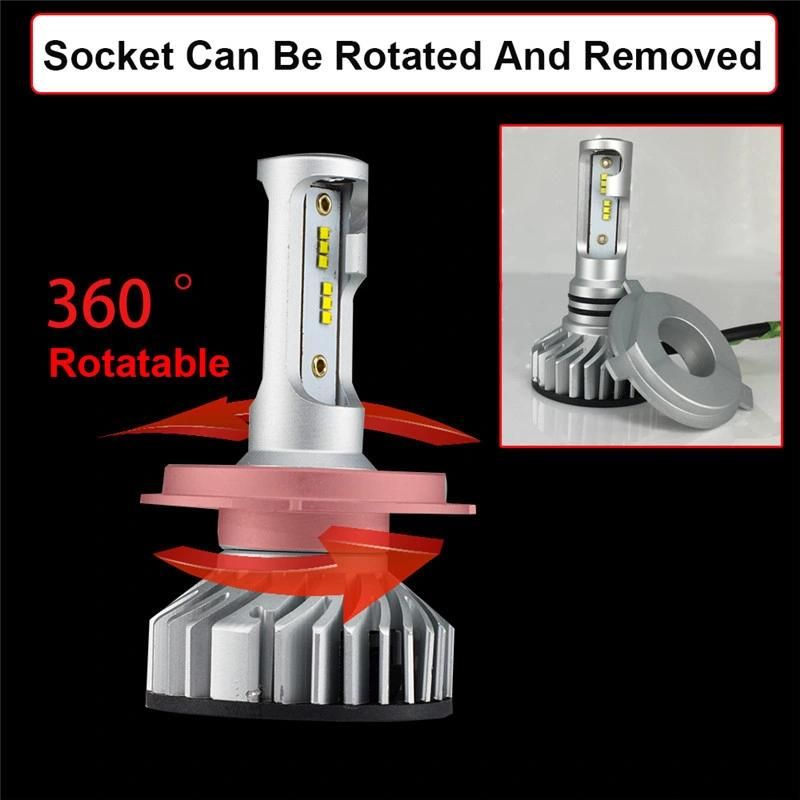 2020 Automotive Lighting System 12V F2 LED Car Headlight Bulb H4 White 12000lm H7 Socket Car LED Headlight