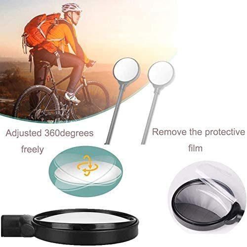 Bike Mirror Pair, Adjustable Rotatable Safe Multi Angle Bicycle Rear View Glass Mirror, for Mountain Bike, off-Road Bike