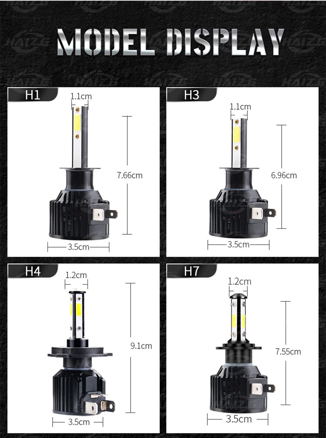 Haizg Wholesale H11 Auto Lamp LED Headlight 10000lm Car Light 50W 6500K LED Fog Light Bulb