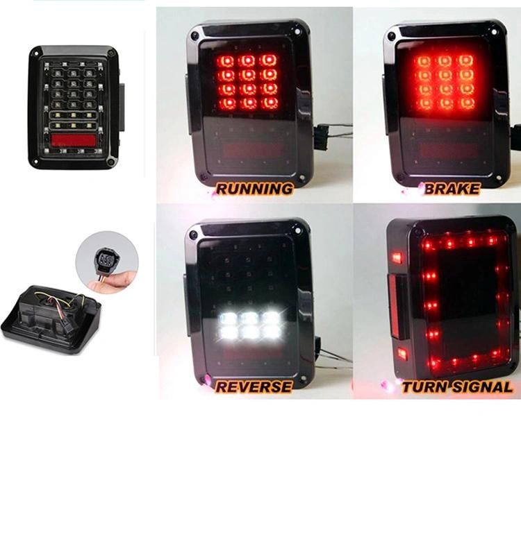 Tail Light Brake Reverse Turn signal Lamp Back up Rear Parking Stop Light for Jeep Wrangler Jk 07-16 LED Tail Lights