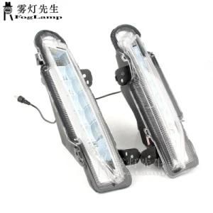 2PCS for Toyota Yaris 2017-2019 Car LED DRL Daytime Running Lights with Turning Signal Fog Lamp Auto Lights