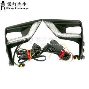 Car LED DRL Turn Indicator Signal Daytime Running Fog Light Fit for Toyota Prado 18