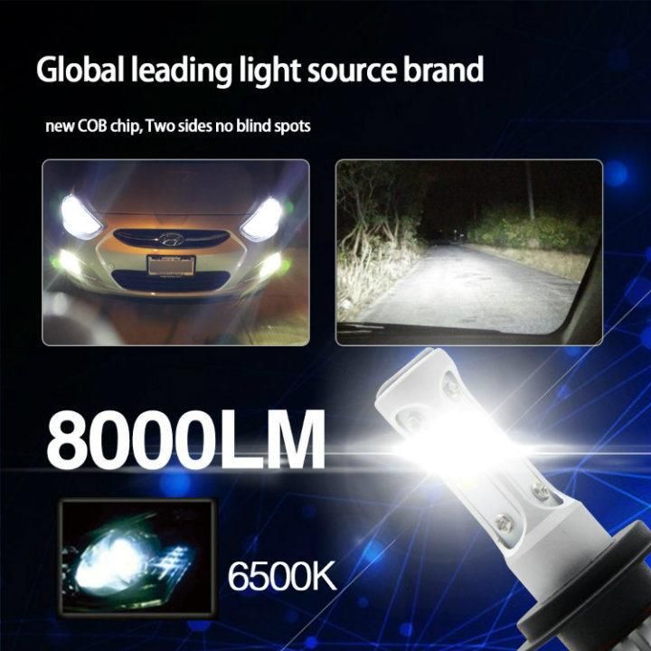 3 Side Auto Super Bright Waterproof Headlight 9004 9003 H11 H7 S2 Car LED Light Bulb H4