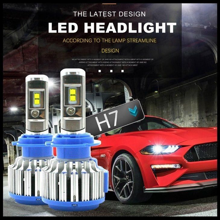 T1 H4 Car Headlight H7 LED H1 H3 H11 880 H13 9005 Aut bulb Automobile Headlamp 6000K H4