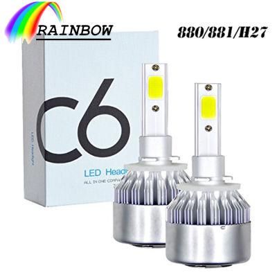 Best Price Spotlight H1 H4 H7 H9 H11 9005 9006 Car Flashing Automotive Aluminum Auto C6 IP68 24W LED Auto Headlight Bulbs Lamps