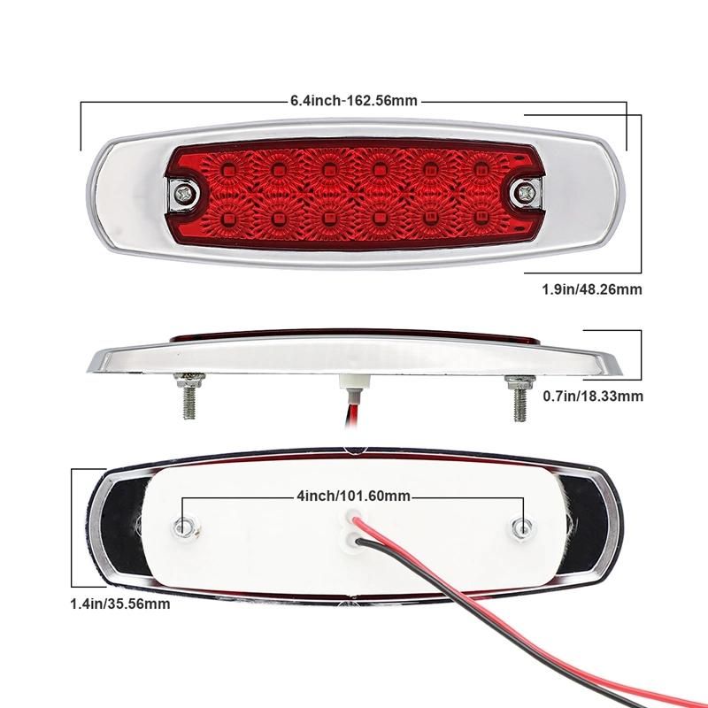 12 LED Waterproof Boat Trailer Truck RV Trailer Lights Rear Stop Turn Signal Parking Tail Brake Lights