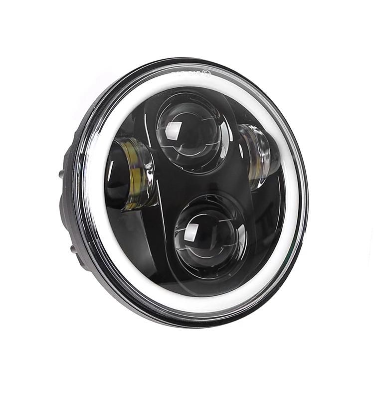 5.75 Inch LED Headlight Halo Ring White DRL Angel Eyes for Harley Sporster Touring Super Glide Dyna Sportster 5 3/4" Headlight