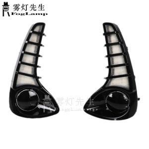 2PCS for Toyota Yaris 2017 2018 2019 Car LED DRL Daytime Running Lights with Turning Signal Fog Lamp Auto Lights