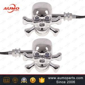 Skull Shaped LED 4 Beads Motorcycle Turn Signal Light