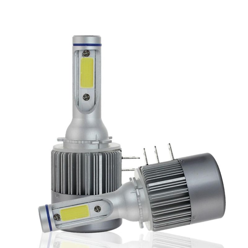 Car H15 LED Bulb Headlight 24W 4000lm Wireless Car Headlight Lamp 12V Conversion Driving Light 6500K White for VW Audi BMW