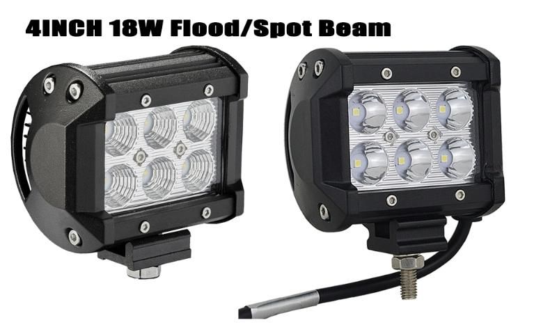4 Inch 18W LED Work Light Bar 72W 90W 108W 126W 180W LED Bar Light 12V for Offroad Truck ATV SUV Jeep