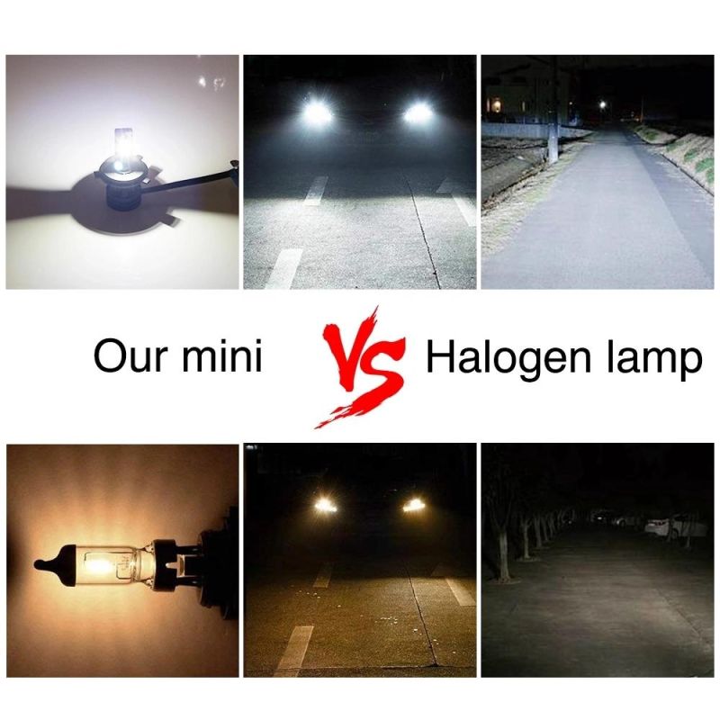 Mini Size M2 Car LED Headlight H7 H11 H8 9005 9006 9004 9007 H13 H4 Hi Lo 55W 16000lm Car LED DRL Fog Headlamps Bulbs
