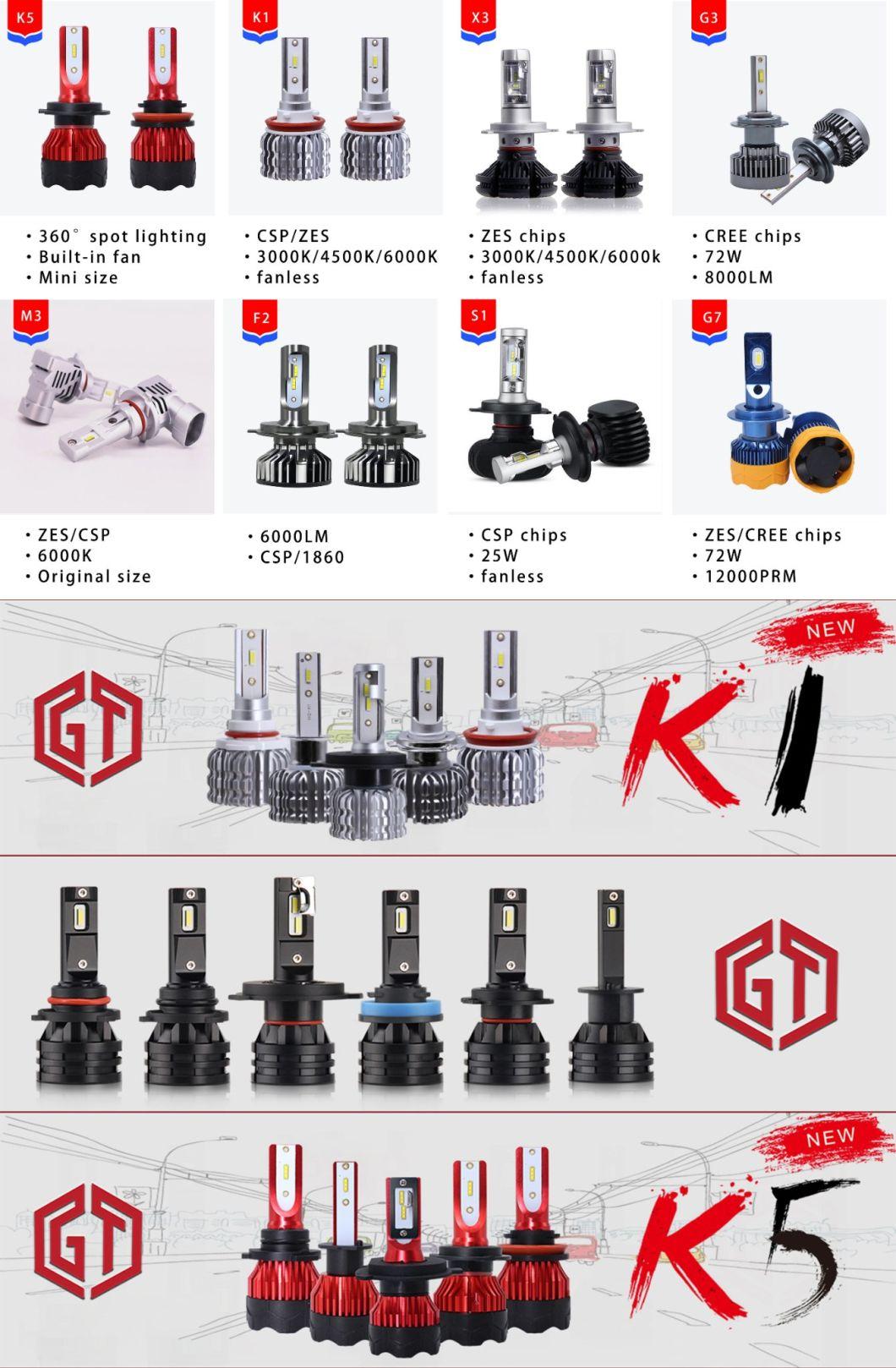 Auto Lighting Wholesale Three Side Head Lamp COB 72W 8000 Lumens 6500K H4 Conversion Kit S2 Car LED Headlight Bulb