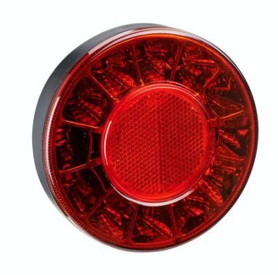 Manufacturer High Quality 4.5 Inch Round 10-30V LED Truck Trailer Indicator Stop Tail Reverse Signal Lamp Bus Tail Light Auto Light