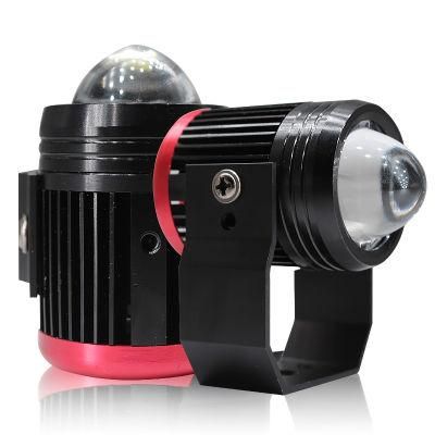 LED Motorcycle Light Bi LED Projector Lens Dual Color Headlight Fog Light