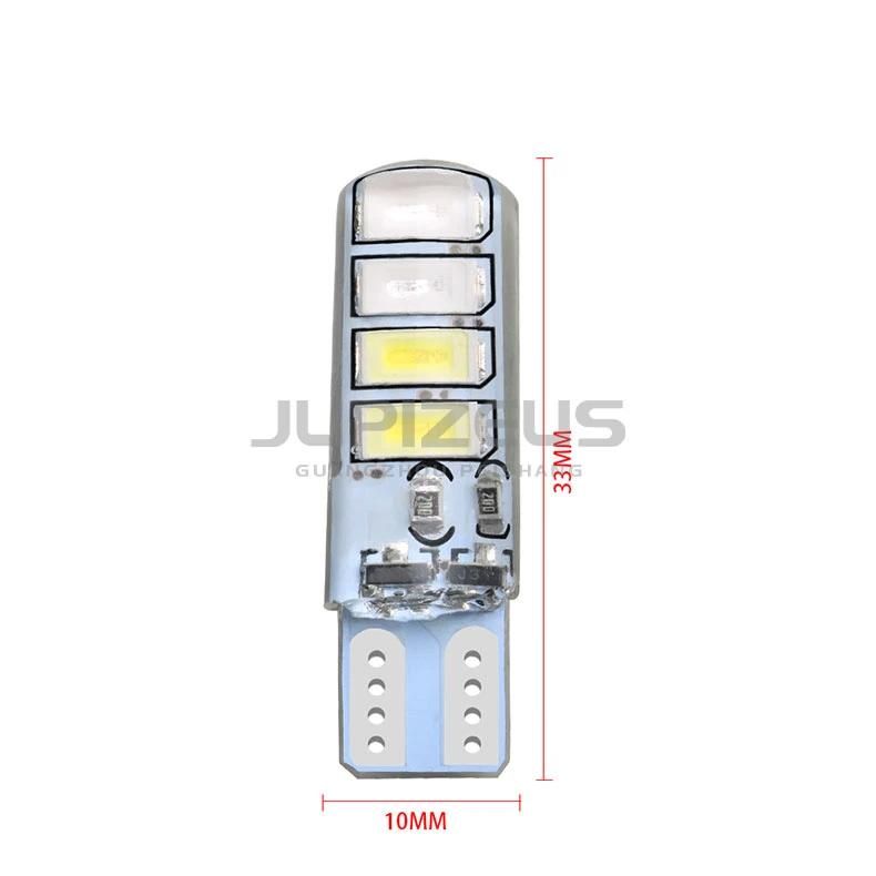 Factory Direct T10 5630 8SMD Silicone Flashing Two-Color LED License Plate Light Width Lamp Door Light