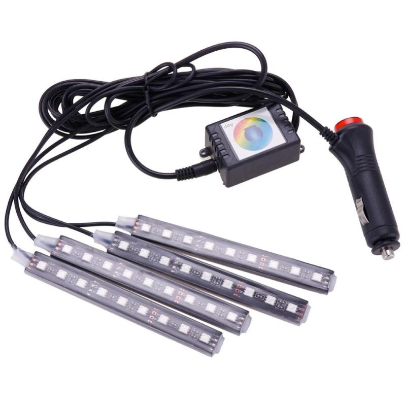 Car RGB LED Strip Light LED Strip Lights Colors Car Styling Decorative Atmosphere Lamps Car Interior Light with Remote 12V