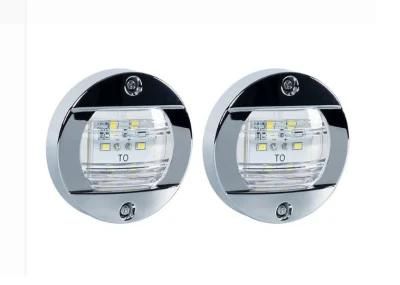 3 Inch 6-2835-SMD LEDs 12V Round with Clear Lens Waterproof Marine LED Lights for Boats Courtesy Cabin Stern Transom