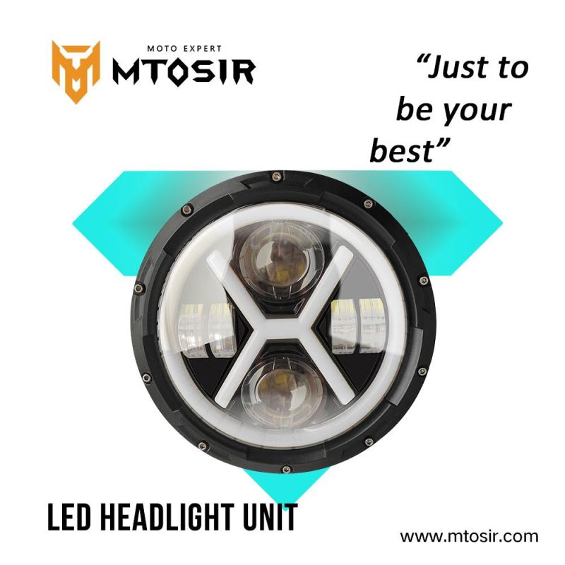 Mtosir 7 " Round High Beam Lower Beam DRL for Jeep Wrangler LED Headlight