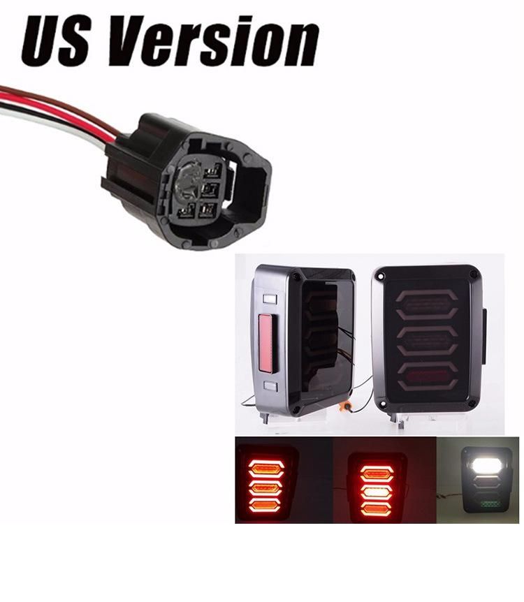Smoked LED Tail Light for Jeep Wrangler Reverse Brake Taillights Turn Signal for Jeep Jk 2007 - 2017