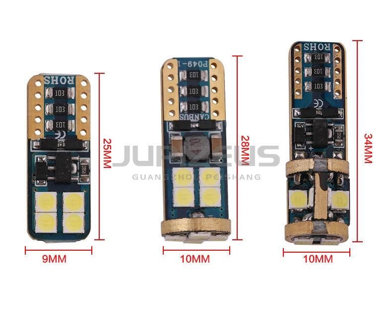 Width W5w Canbus 168 192 T10 3030 10SMD 600lm White Interior Car Lights for Auto Side Marker Light