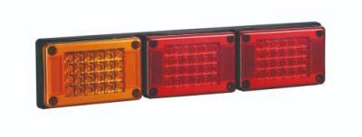 12V 24V Adr Rectangle Three Color UV PC LED Trailer Truck Tail Light LED Light Auto Light