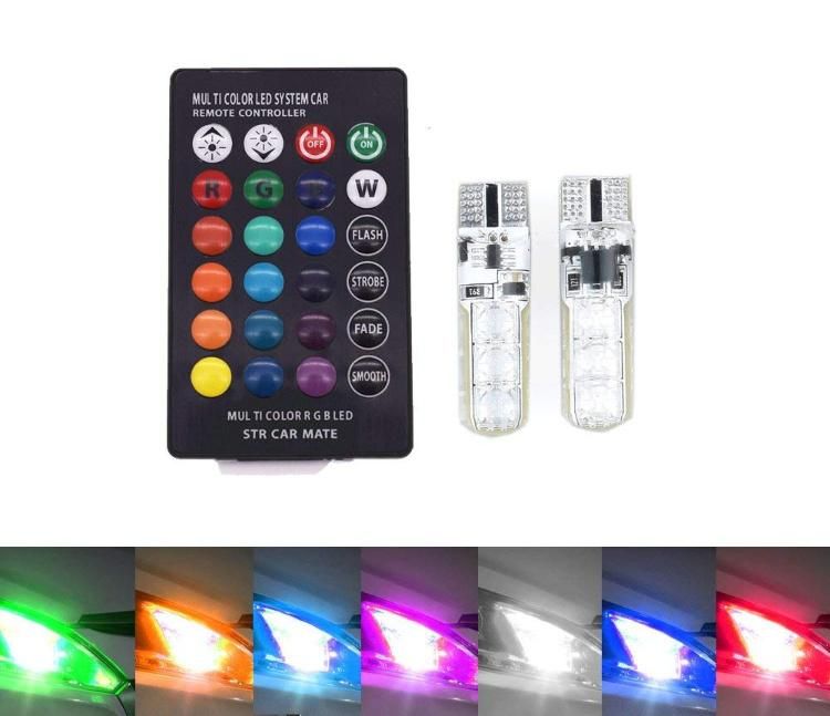 SMD T10 LED Wedge Bulb LED RGB Lamps with Remote Control