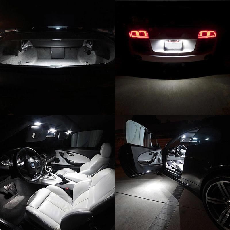 2PC Ba9s LED Bulb T4w 15 SMD 4014 LED Light Car Marker Light Interior Reading Light Reverse Auto Parking Bulbs 12V
