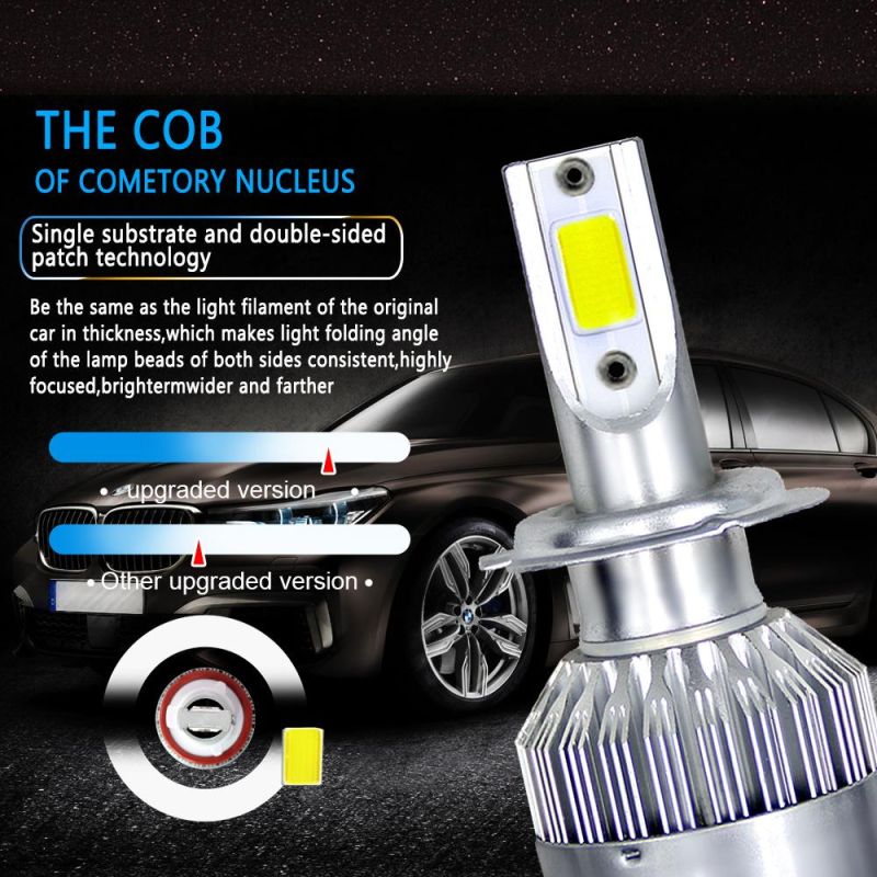 Wholesale High Power C6 Car LED Headlight Auto Lamp H1 H3 H11 H13 9007 9005 9006 Hb3 Hb4 5202 H4 H7 Auto Light 72W 8000lm