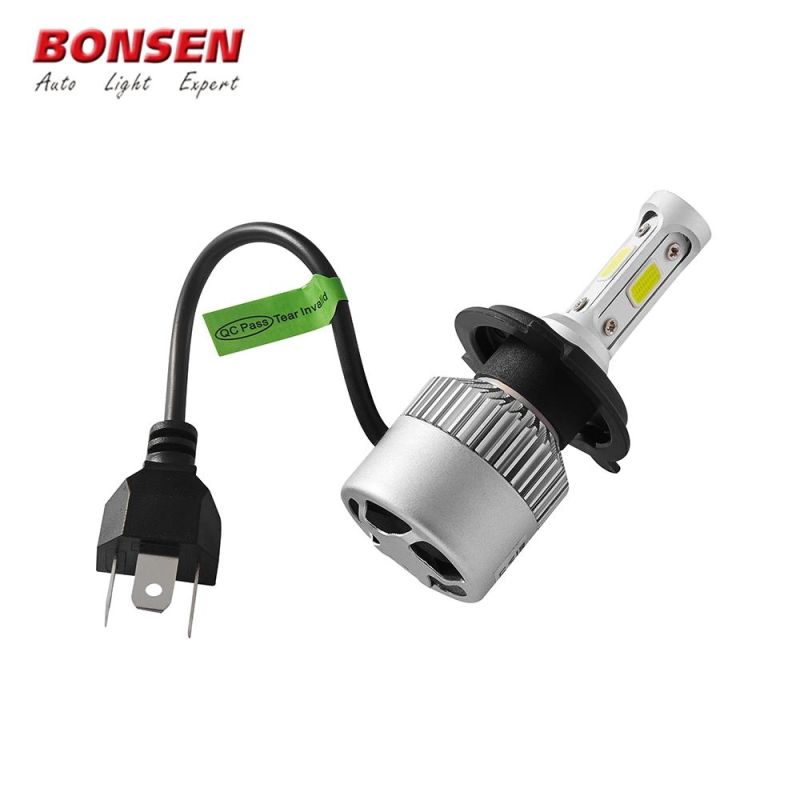 72W 8000lm S2 H4 COB Csp LED Headlight 6500K Hi-Lo Beam Car LED Headlights Bulb Head Lamp Fog Light LED Auto Accessories Parts