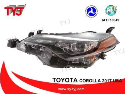 Auto Head Lamp with LED Lens for Corolla 2017 USA