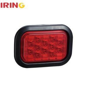 Waterproof LED Red Rectangle Stop Tail Light for Truck Trailer with Adr