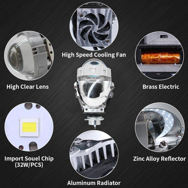 Rx9 3inch LED Bi Xenon Bulbs H4 Hb2 H7 H11 9005 Hb3 Hb4 9006 Projector Headlight