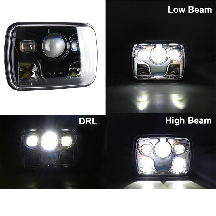 7X6 5X7 Inch Square LED Headlight Sealed Beam Headlight for Motorcycle