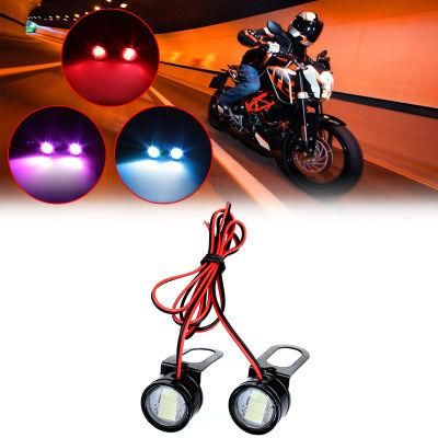 2PCS Motorcycle Light DC 12V Daytime Running Lights DRL Eagle Eye Flashing Light Motorcycle Accessories LED Reversing
