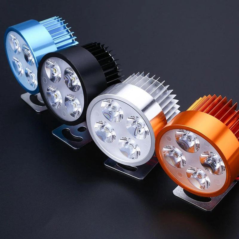 4LED Motorcycle Light 12V 10W E-Bike Headlight Waterproof Lights Motorcycle Accessories Golden Silver Blue Black