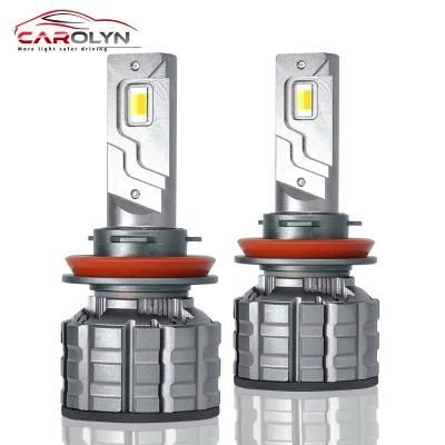 Car LED Headlight H7 H3 H11 9005 Hb3 9006 Super Bright Three-Color Flashing Front Fog Light LED Headlight Bulb X7 LED