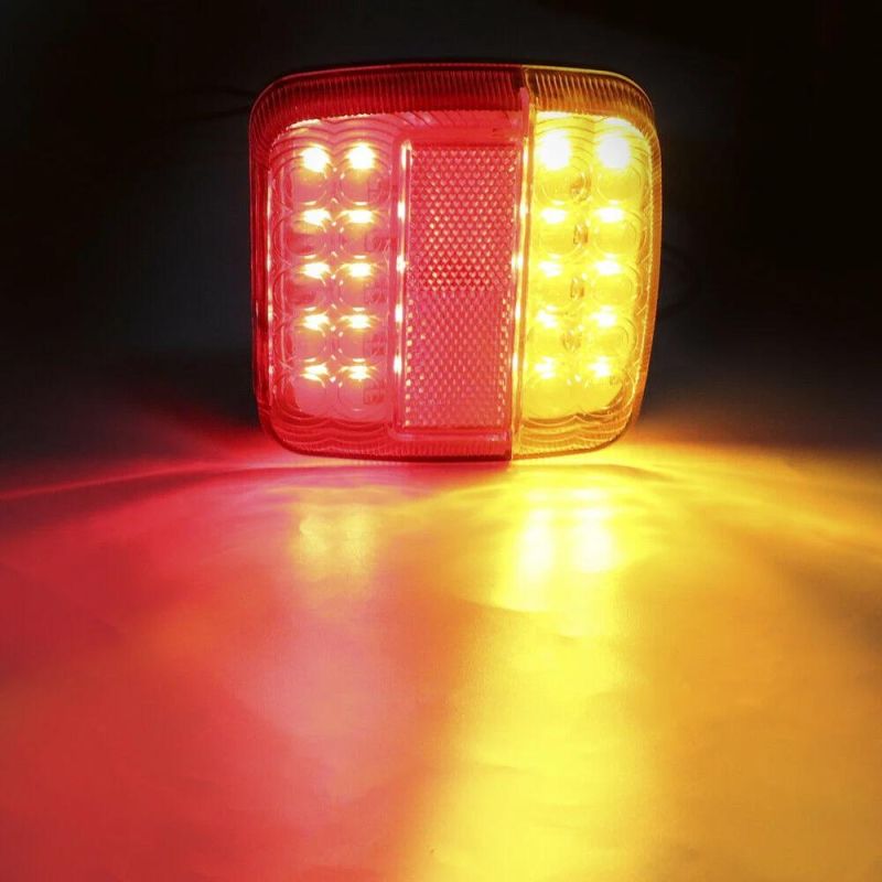 12V LED Trailer Tail Lights Red White Amber Magnetic Turn Signal Running Lamp Wireless Kits for ATV Truck