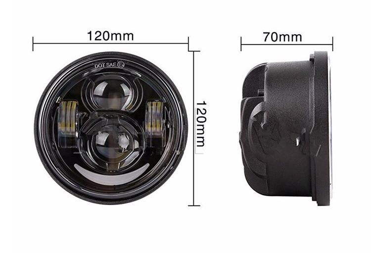 5 Inch 40W White DRL LED Headlight for Harley Motorcycle
