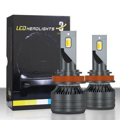 50W 3000K/4300K/6000K Tricolor LED Car Lights H4 H7 H11 H1 9005 9006 Xm70 LED Headlight for Car