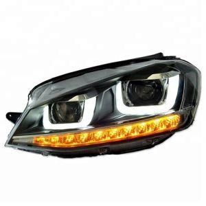 Car LED Headlight R Style Projector Lens Bixenon Volkswagen Golf Mk7 Headlights