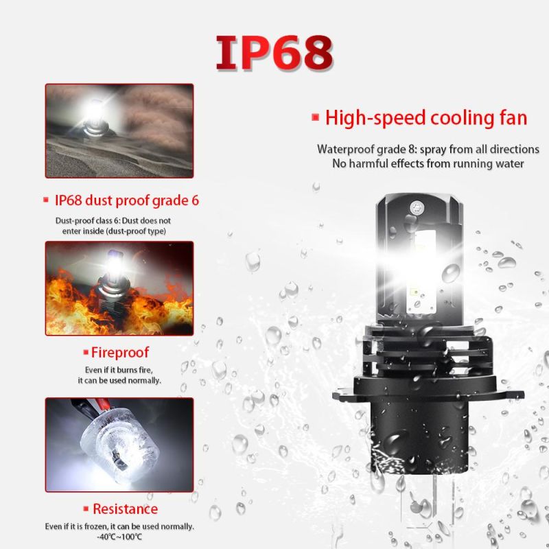 G50 Decoding C6 Car LED Headlight H4 9005 H7 H11 9006 9012 Hb3 Hb4 Factory Direct Sales
