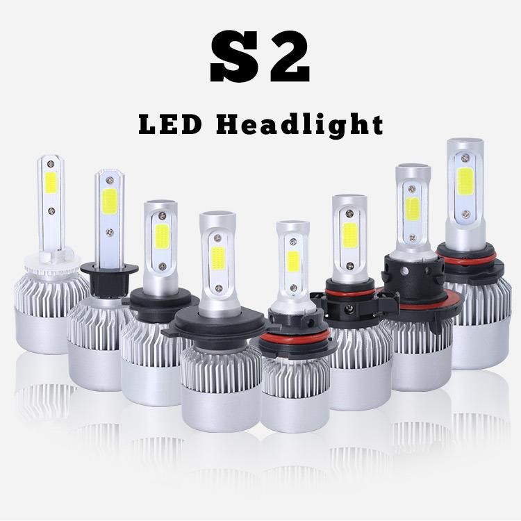 Auto Lighting Wholesale Three Side Head Lamp COB 72W 8000 Lumens 6500K  H4  Conversion Kit S2 Car LED Headlight Bulb