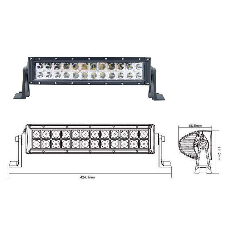 Double Row 72W LED Forklift Offroad Light Bar Light